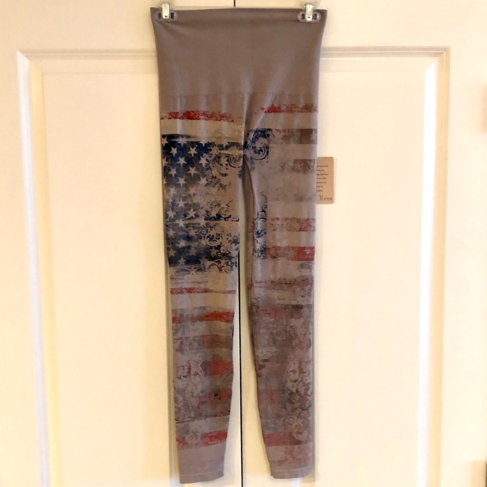 American Flag Print Leggings
